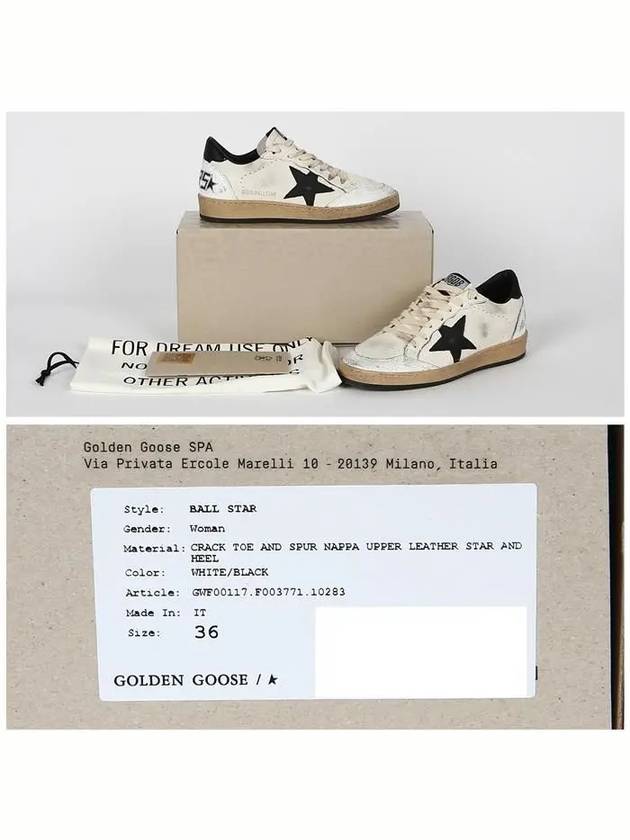 Nappa Leather Ball Star Sneaker White - GOLDEN GOOSE - BALAAN 8