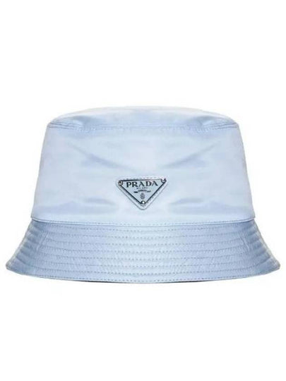 Re-Nylon Triangle Logo Bucket Hat Sky Blue - PRADA - BALAAN 2