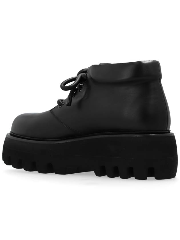 Alexander McQueen Leather Platform Boots, Men's, Black - ALEXANDER MCQUEEN - BALAAN 5