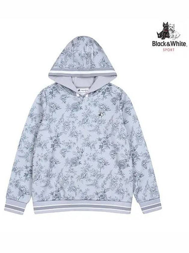 Women s Printed Hooded Sweatshirt 9414LXPP GREY - BLACK&WHITE - BALAAN 1