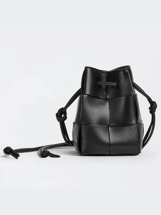 Intrecciato Cassette Small Bucket Bag Black - BOTTEGA VENETA - BALAAN 3