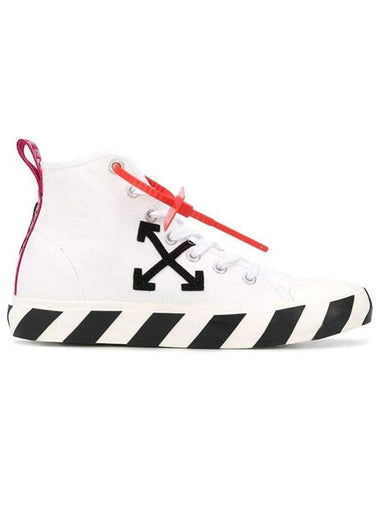 Vulcanized Arrow High Top Sneakers White Black - OFF WHITE - BALAAN 1