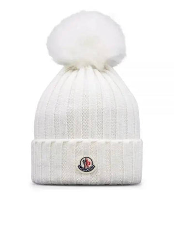 24 3B00013 A9327 034 Logo Patch Foam Beanie - MONCLER - BALAAN 1