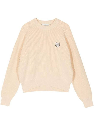 Bold Fox Applique Knit Top Ivory - MAISON KITSUNE - BALAAN 1