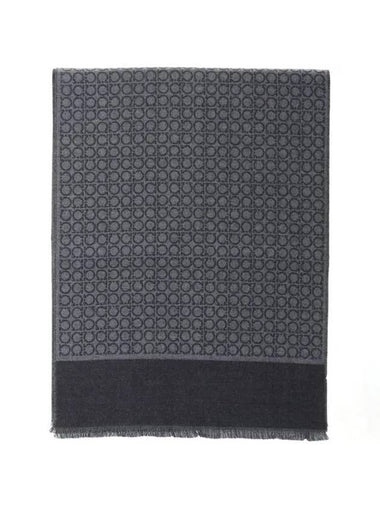 Gancini Muffler Grey - SALVATORE FERRAGAMO - BALAAN 1