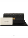 Black Caviar Gold Boy Long Flap Wallet Built in Chip A80286 - CHANEL - BALAAN 2