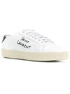 Court Classic Embroidered Low Top Sneakers White - SAINT LAURENT - BALAAN 5