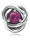 October Birthstone Eternity Circle Bracelet Charm Silver Pink - PANDORA - BALAAN 4