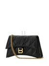 Crush XS Chain Quilted Shoulder Bag Black - BALENCIAGA - BALAAN 2