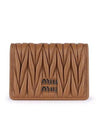 Matelasse Nappa Leather Card Wallet Brown - MIU MIU - BALAAN 2