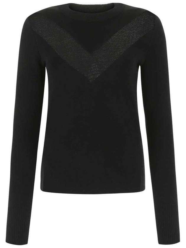 V-neck knit top black - ALEXANDER MCQUEEN - BALAAN 2