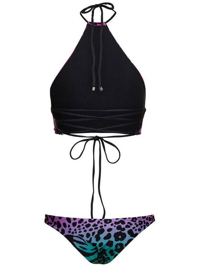 Animal-Print Bikini Set In Fuchsia Technical Fabric Woman - THE ATTICO - BALAAN 2