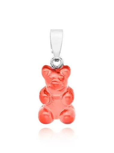 NOSTALGIA BEAR JELLY RED CLASSIC CONNECTOR SILVER Pendant Charm - CRYSTAL HAZE - BALAAN 1