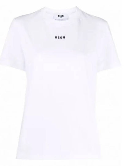 Micro Logo Short Sleeve T-Shirt Ivory - MSGM - BALAAN 2