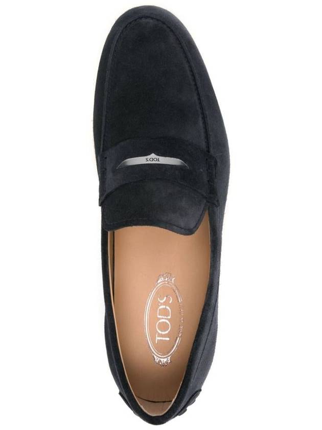 Suede Loafers Dark Blue - TOD'S - BALAAN 3