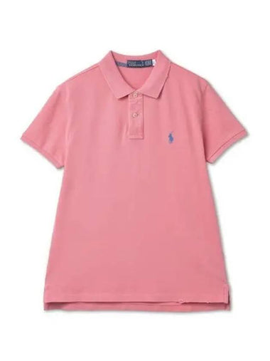 W Classic Fit Mesh Polo Shirt Ribbon Pink - POLO RALPH LAUREN - BALAAN 1