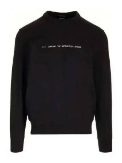 Metropolis Stretch Fleece Graphic Sweatshirt Black - CP COMPANY - BALAAN 2