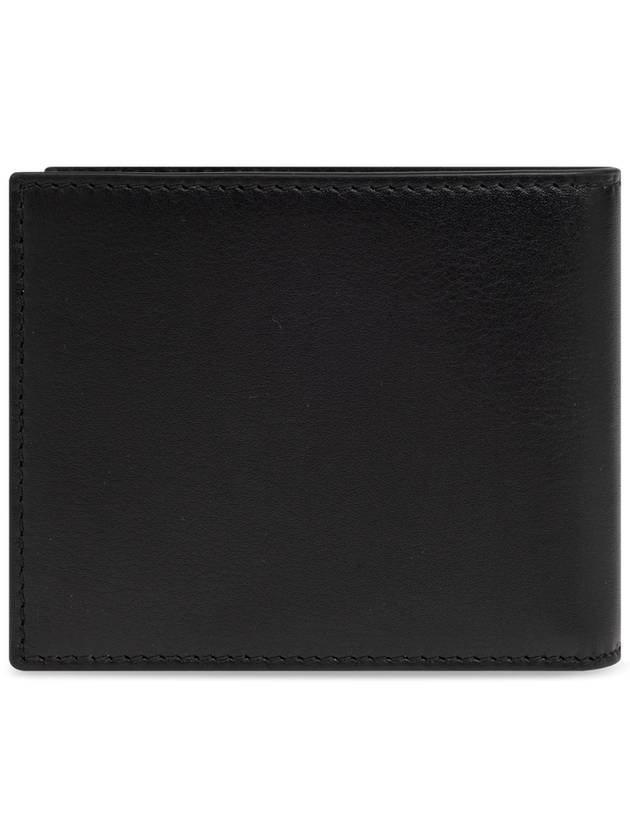 Logo Plaque Bifold Half Wallet Black - ALEXANDER MCQUEEN - BALAAN 4