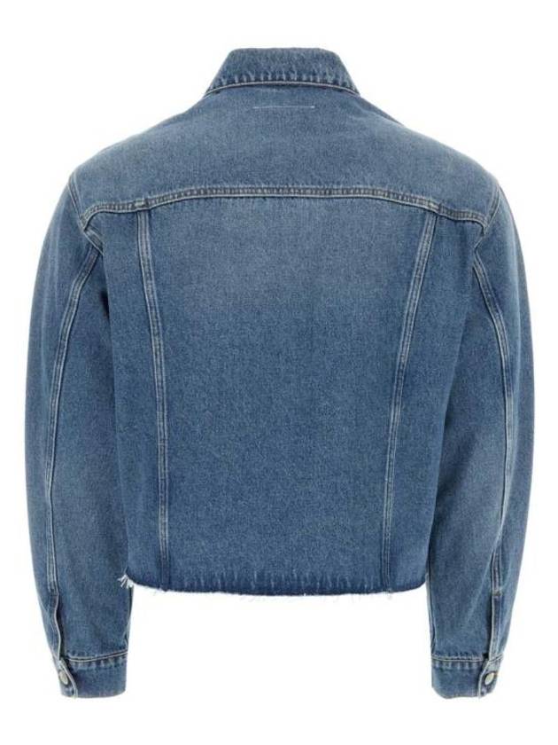 Single-Stitch Logo Denim Jacket Blue - MAISON MARGIELA - BALAAN 3