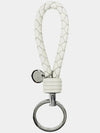 Intrecciato Leather Key Holder White - BOTTEGA VENETA - BALAAN 7