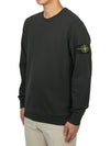 Wappen Patch Crew Neck Cotton Sweatshirt Lead Grey - STONE ISLAND - BALAAN 3