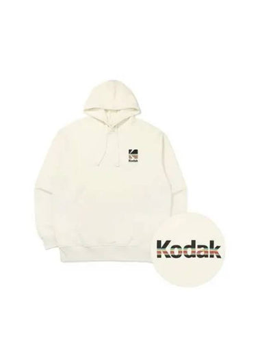 KODAK Apparel Rainbow Semi Overfit Hooded Sweatshirt IVORY - KODO - BALAAN 1