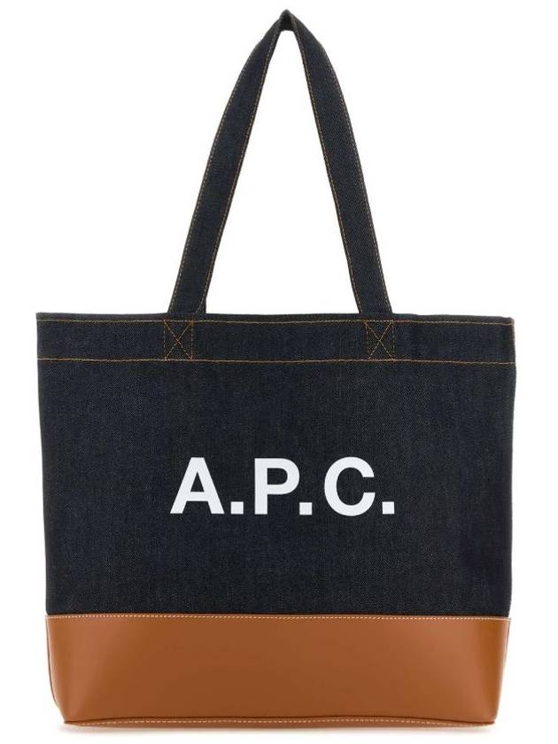 Axel Denim Tote Bag Indigo Blue Brown - A.P.C. - BALAAN 2