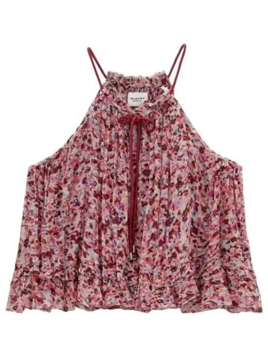 Viscose print blouse raspberry ecru shirt - ISABEL MARANT - BALAAN 1