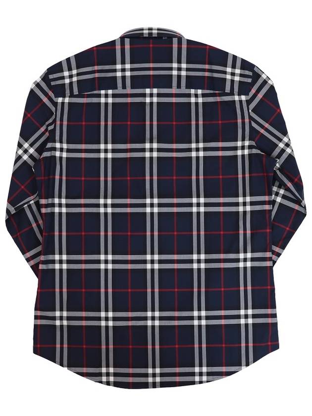 Men's Vintage Check Long Sleeve Shirt Navy - BURBERRY - BALAAN 3