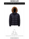 MAYAF logo patch fur hood down jacket navy men s 1A00198 5968E 742 TR - MONCLER - BALAAN 2