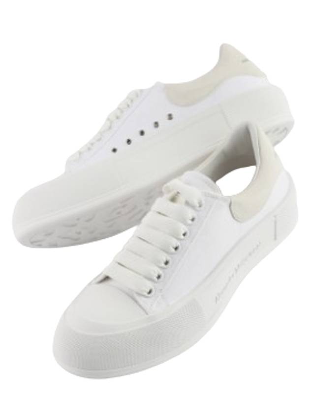 Deck Lace-up Plimsoll Low-top Sneakers White - ALEXANDER MCQUEEN - BALAAN 9