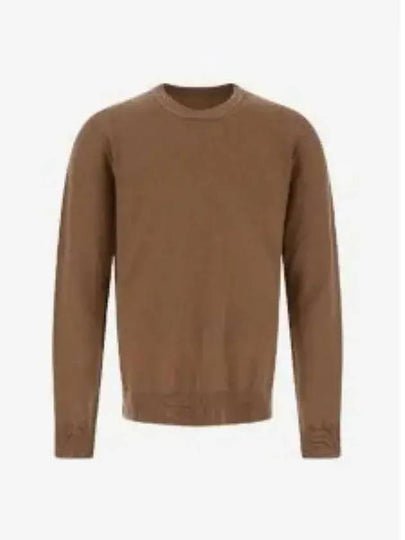 Crew Neck Cashmere Knit Top Brown - MAISON MARGIELA - BALAAN 2