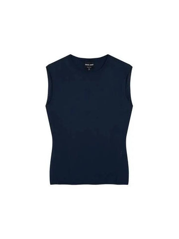 Women s Cropped Crew Neck Vest Navy 270094 - GIORGIO ARMANI - BALAAN 1