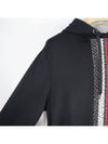 Monogram Stripe Hoodie Black - BURBERRY - BALAAN 5