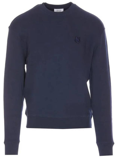 Bold Fox Head Cotton Sweatshirt Ink Blue - MAISON KITSUNE - BALAAN 2