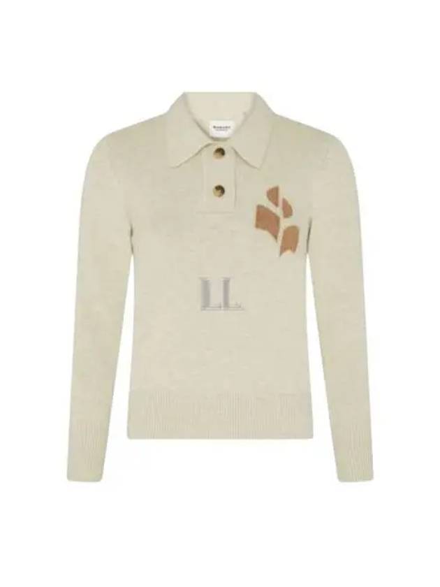 Nola Long Sleeve Polo Knit Top Ivory - ISABEL MARANT - BALAAN 2