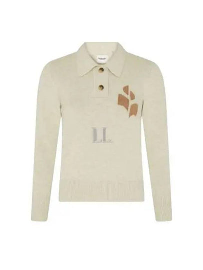 Nola Long Sleeve Polo Knit Top Ivory - ISABEL MARANT - BALAAN 2