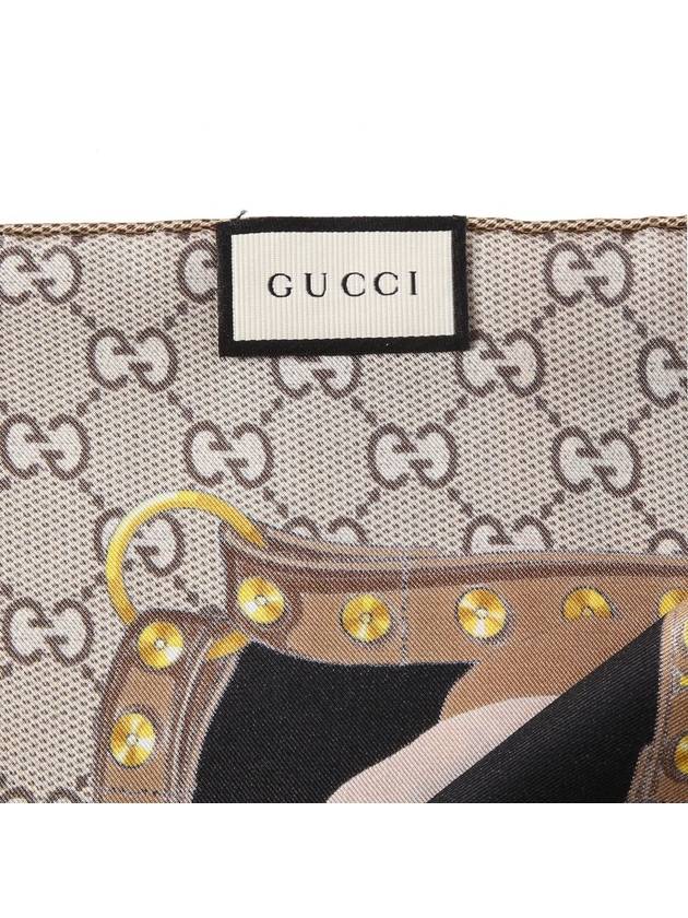 GG Flower Square Silk Scarf - GUCCI - BALAAN 7