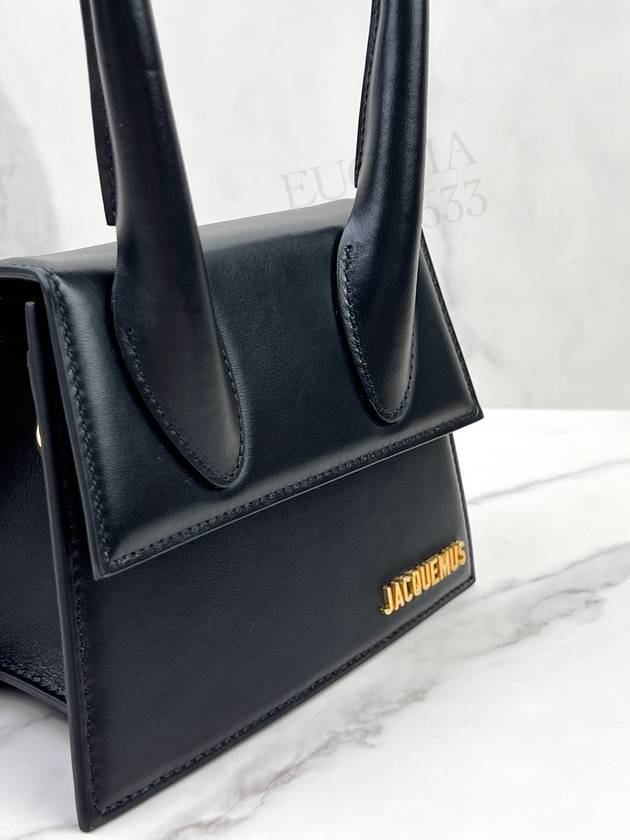 Le Chiquito Moyen Medium Leather Tote Bag Black - JACQUEMUS - BALAAN 7