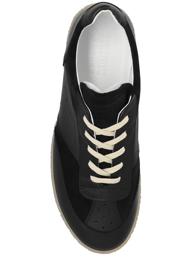 Leather Low Top Sneakers Black - MAISON MARGIELA - BALAAN 7