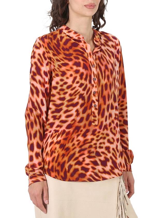 Stella McCartney Leopard Printed Silk Crepe De Chine Shirt, Brand Size 36 (US Size 2) - STELLA MCCARTNEY - BALAAN 2