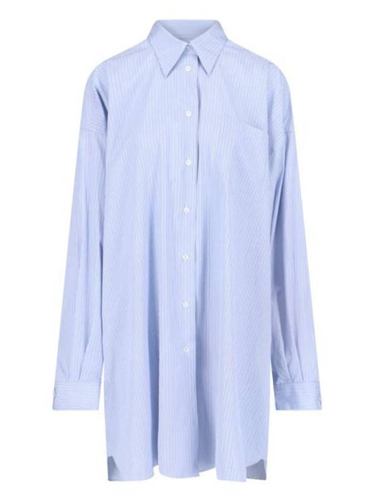 Cotton Poplin Pinstripe Shirt White - MAISON MARGIELA - BALAAN 1