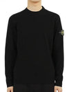 Wappen Patch Round Cotton Knit Top Black - STONE ISLAND - BALAAN 2