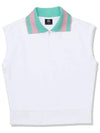 Color block collar sleeveless women WHITE - 20THHOLE - BALAAN 2