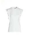 Women's Ruffled Sleeveless White - CHLOE - BALAAN 2