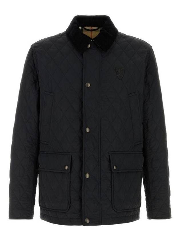 Corduroy Collar Quilted Jacket Black - BURBERRY - BALAAN 7