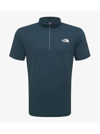 The North Face NT7KQ00B Ice Day Short Sleeve Zip T Shirt - THE NORTH FACE - BALAAN 1