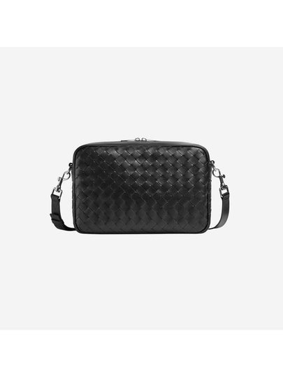 Intrecciato Camera Medium Cross Bag Black - BOTTEGA VENETA - BALAAN 2