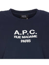 Women's Tina Logo Sweat Sweatshirt Navy - A.P.C. - BALAAN 3