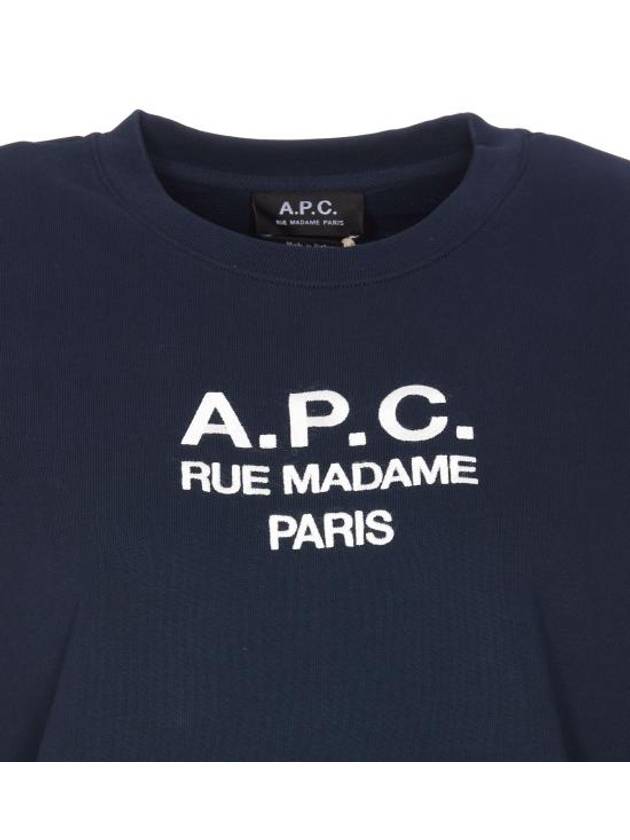 Women's Tina Logo Sweat Sweatshirt Navy - A.P.C. - BALAAN 3